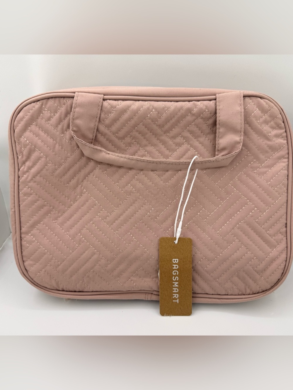 Bagsmart Large Hanging Travel Toiletry Bag Makeup Organizer Blush Pink NWT